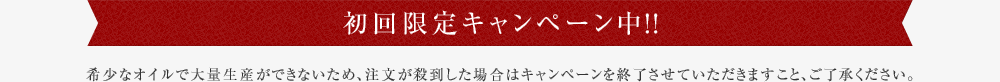 初回限定キャンペーン中
